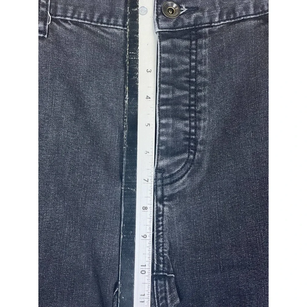 John‎ Varvatos Mens 38 Jeans Straight Leg Regular Fit Mid Rise Button Fly Black